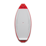 Top view of the Shift wakesurfer in red with a white traction pad.