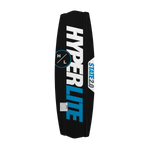 Base view of State Jr. wakeboard with bold Hyperlite logo in white and blue.