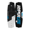 Top and base view of State 2.0 wakeboard showing black, white, and blue design.