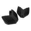 Two black EVA Permanent Corner Dock Fenders displayed side by side, showing vented design and mounting holes.