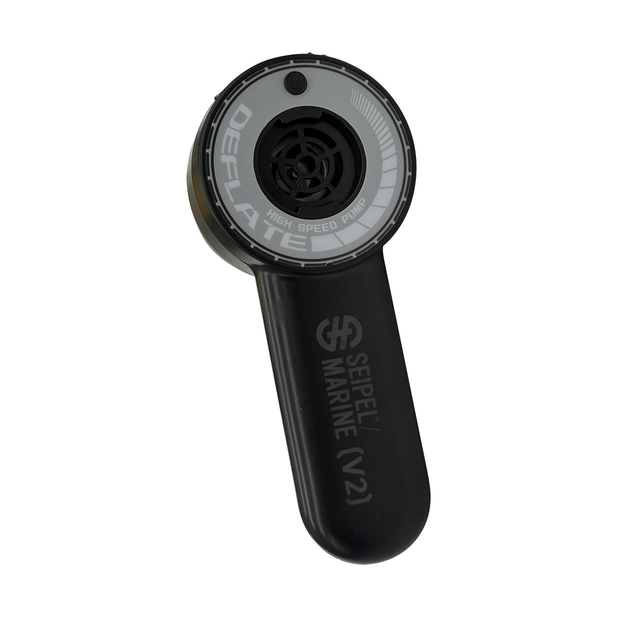 Front view of Upgraded Handheld Air Pump V2.0 showing circular intake and handle.