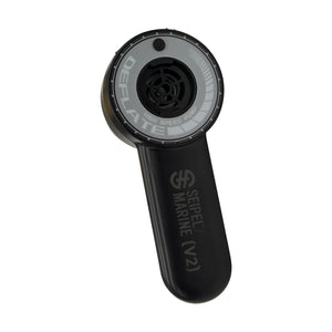 Front view of Upgraded Handheld Air Pump V2.0 showing circular intake and handle.