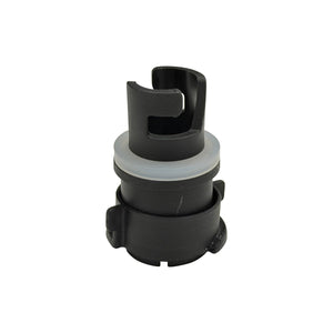 Close-up view of Upgraded Handheld Air Pump V2.0 valve adapter with seal ring.