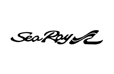 Stylized Sea Ray logo in black cursive on a white background.