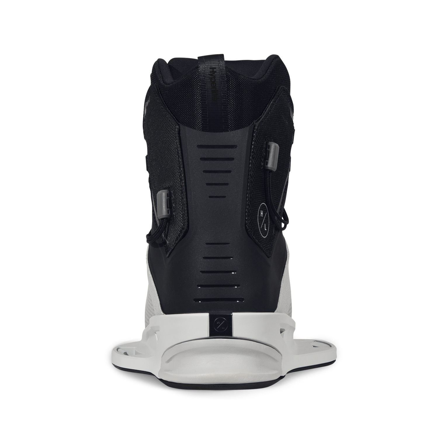 Back view of the MID Binding showing the black heel panel and rear pull tab.