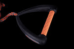 A blue & orange grip handle with oversized foam endcaps on a 25 braided rope.