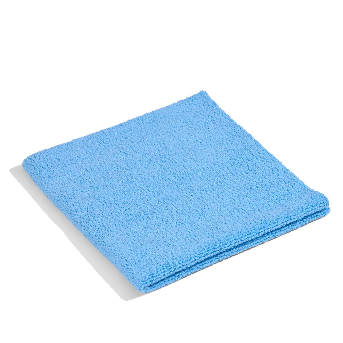 Folded blue towel.