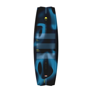 Top view of blue and black Rage wakeboard.
