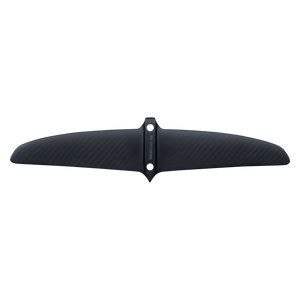 Bottom view of the Raptor 150 Rear Wing with a woven texture and a flat mounting strip with two holes.