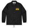 Black nylon Factory Coach Jacket with a Hyperlite patch on the chest.