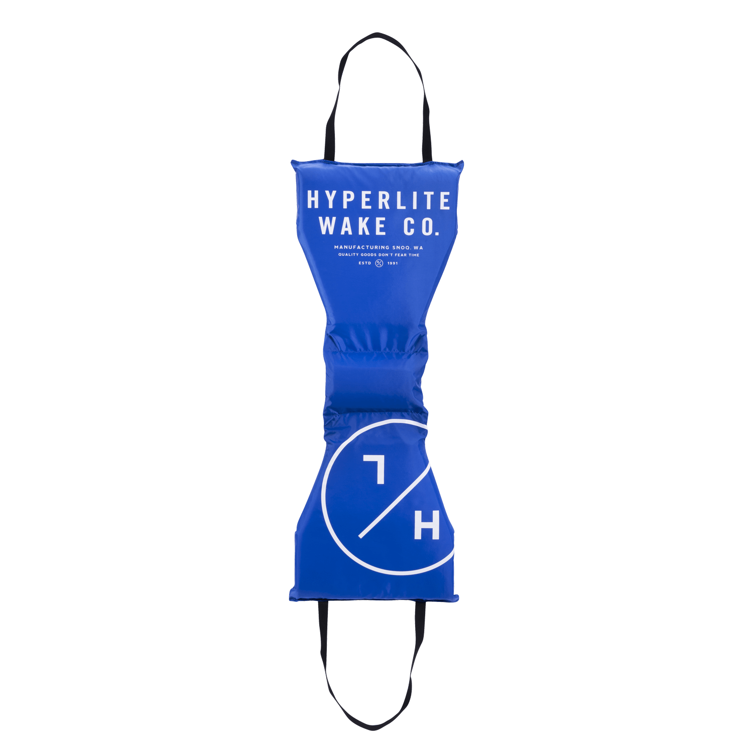 HL Cove Cushion Blue: hands-free bumper with logo and end straps.