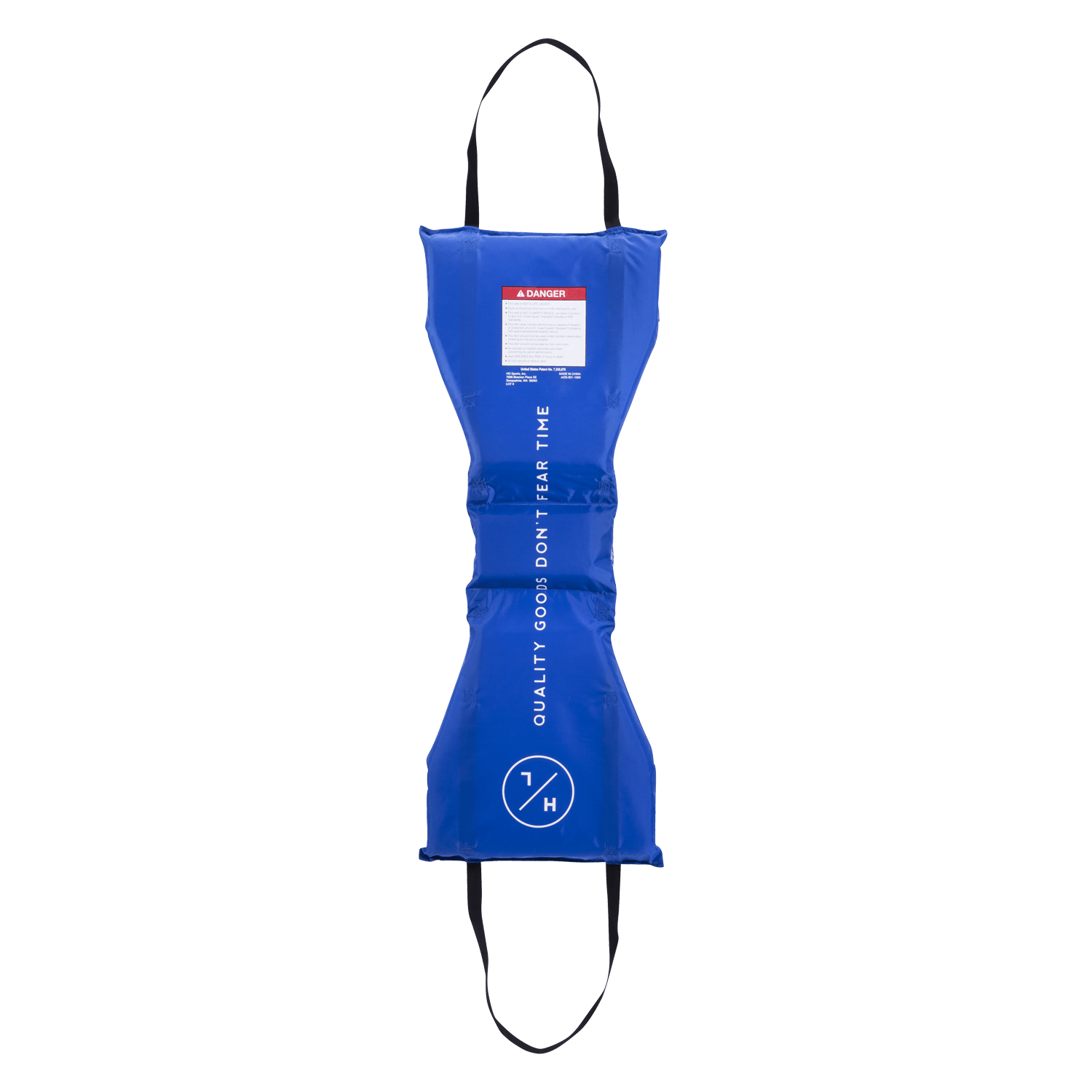 HL Cove Cushion Blue: Hands-free comfort with black straps and blue padding.