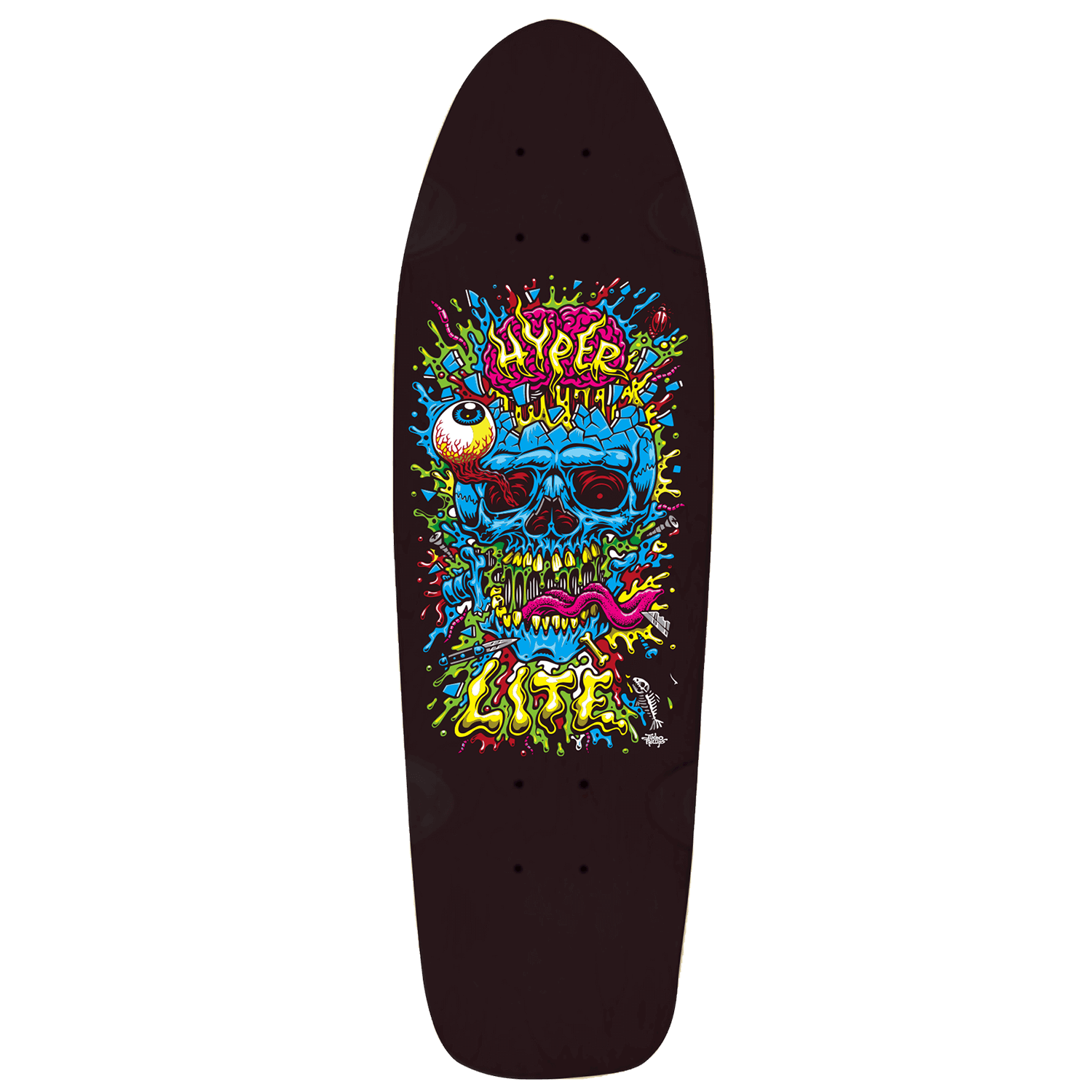 Poolside Cruiser: Colorful skull and eyeball design by Jimbo Phillips.
