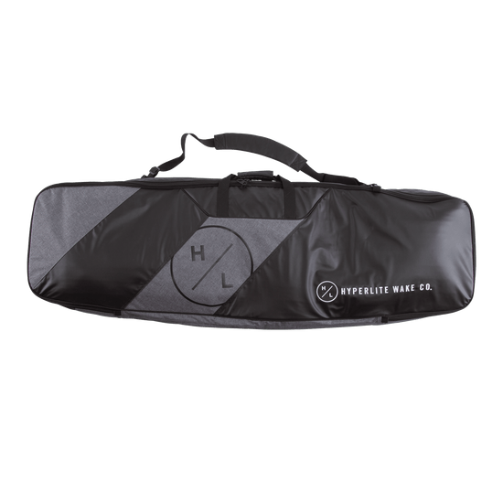 Black and gray Producer Board Bag with logo, handles, and foam padding.