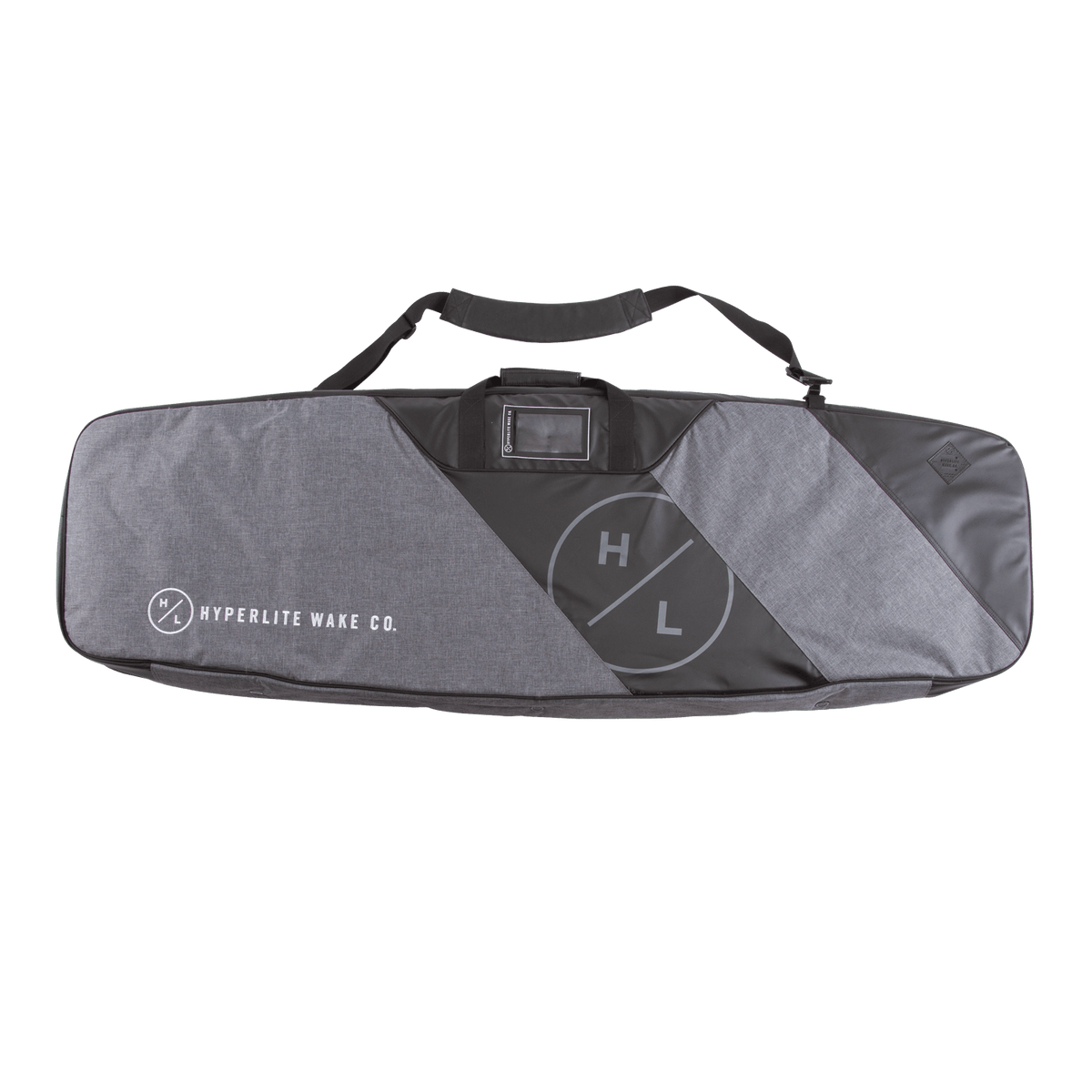 Gray and black Producer Board Bag with Hyperlite logo, foam padding, and shoulder strap.