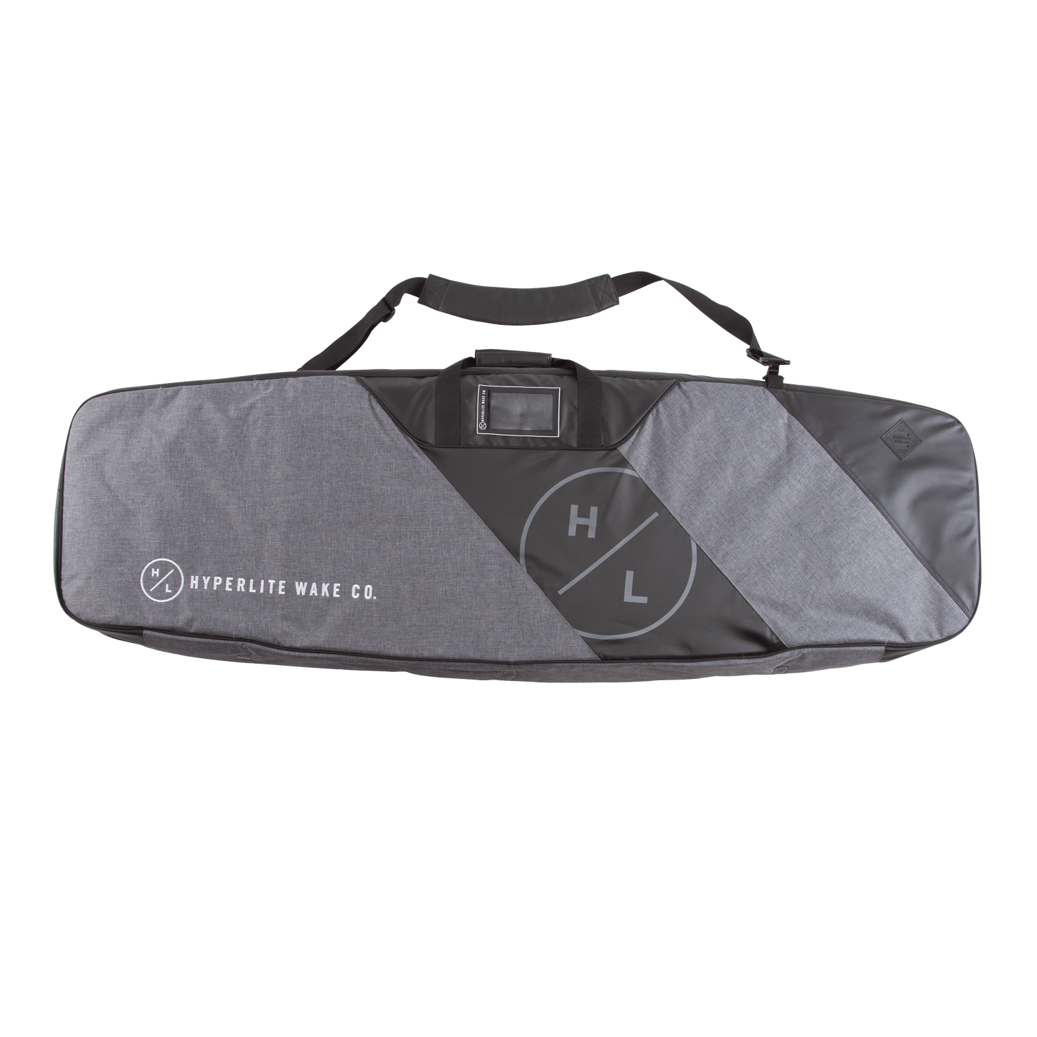 Gray and black Producer Board Bag with Hyperlite logo, foam padding, and shoulder strap.