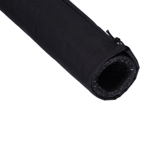 Trailer Guides: Black, zippered fabric pipe for open-end boat trailer protection.