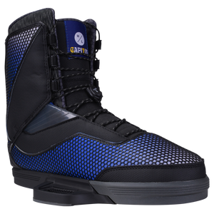 Black/blue Capitol Binding with hex pattern and Fusion Plate binding.