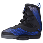 Black and blue high-top boot with textured pattern, featuring Capitol Binding.