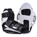 State 2.0 wakeboard with Formula Bindings in black and white.