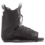 Open-toe black boot with adjustable straps; Hyperlite Frequency Binding design.