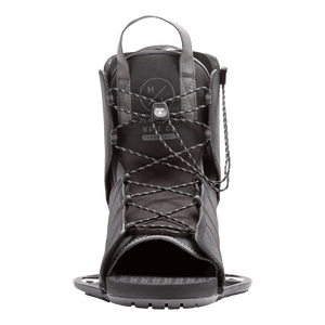 Frequency Binding, front view: includes laces and an adjustable strap.