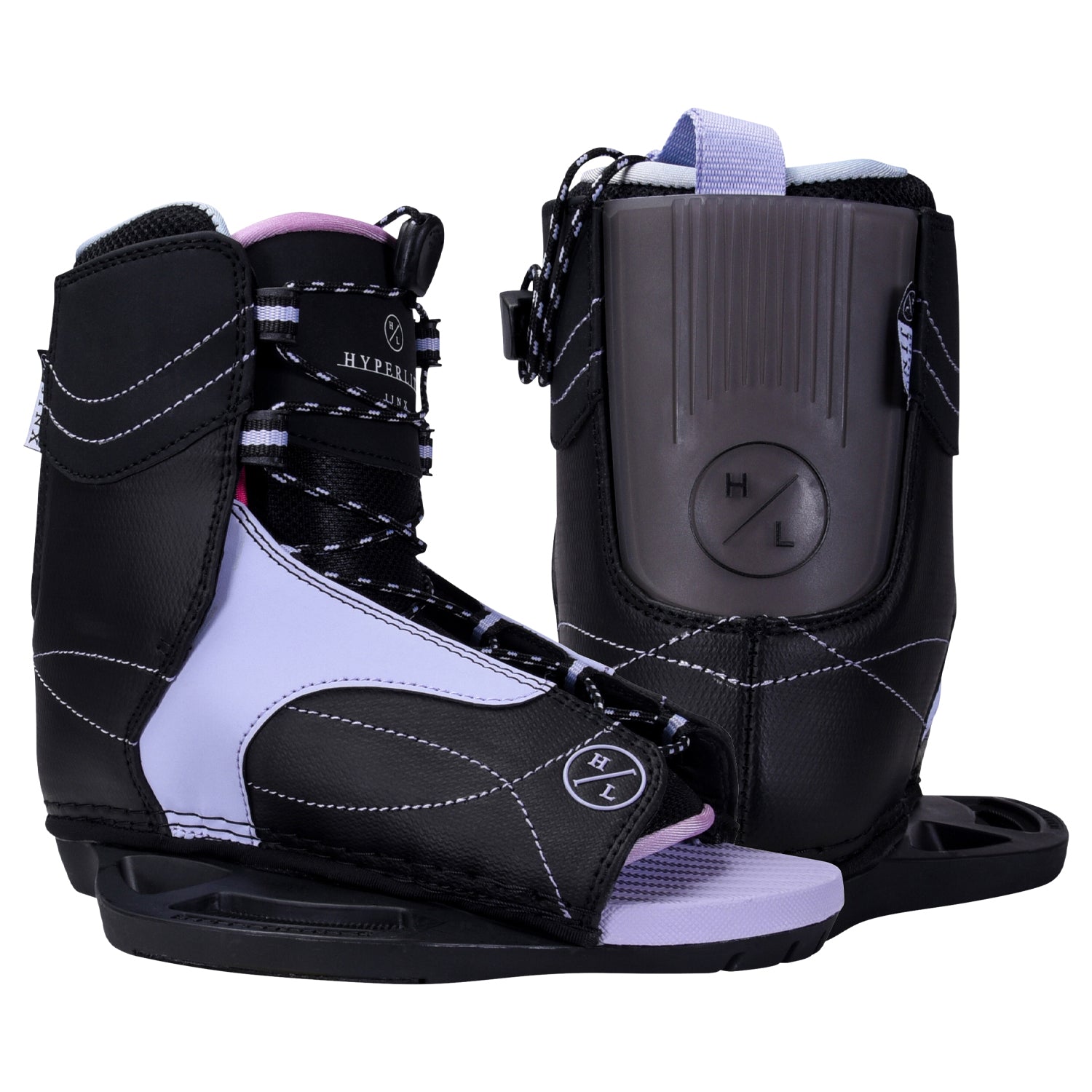 Murray Jr. Girls with Kids Jinx Binding, black/white/purple, laces & logo details.