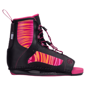 Jinx Girls - 2023: Pink & orange patterns on a colorful black base kids binding.