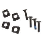 System Pros M6 Kit: black screws, square washers on a white surface.