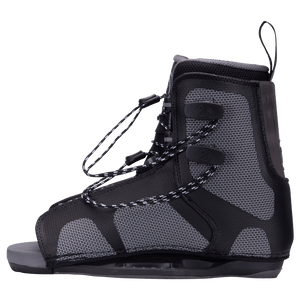 Sender w/Remix Binding - black/gray, open-toe, laced wakeboard boot.
