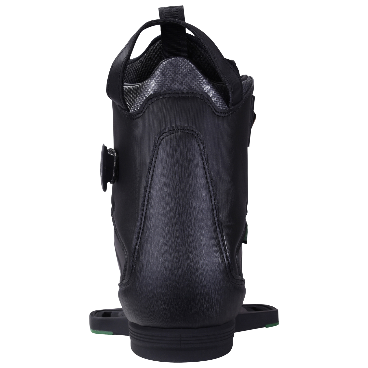 Scout Binding with dial lacing and abrasion-resistant materials, in black.
