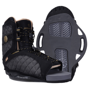 Black Journey w/Syn bindings, quilted texture, open toe, soft landing spine.