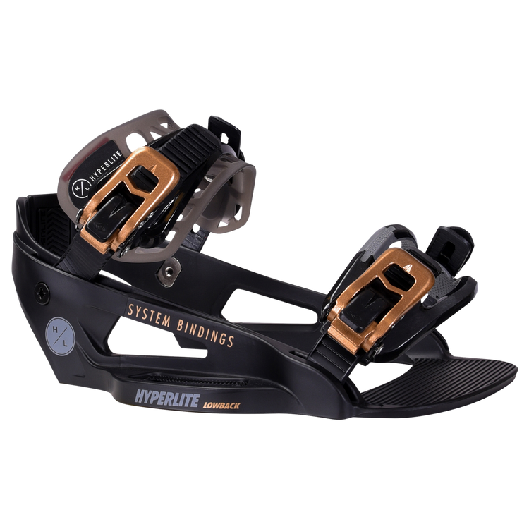 System Lowback Binding Black/Gold Hyperlite 2024 Wakeboard Binding