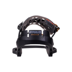System Lowback Binding - Black/Gold: Curved design, adjustable toe strap.