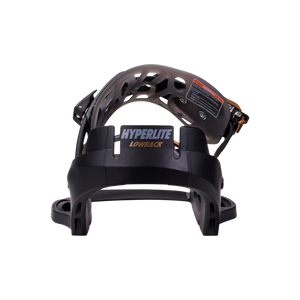 System Lowback Binding - Black/Gold: Curved design, adjustable toe strap.