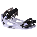 White System Lowback Binding, black straps, Hyperlite branding.