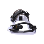 System Lowback Binding: Black & white bindings with hydrophobic flexion ankle straps.