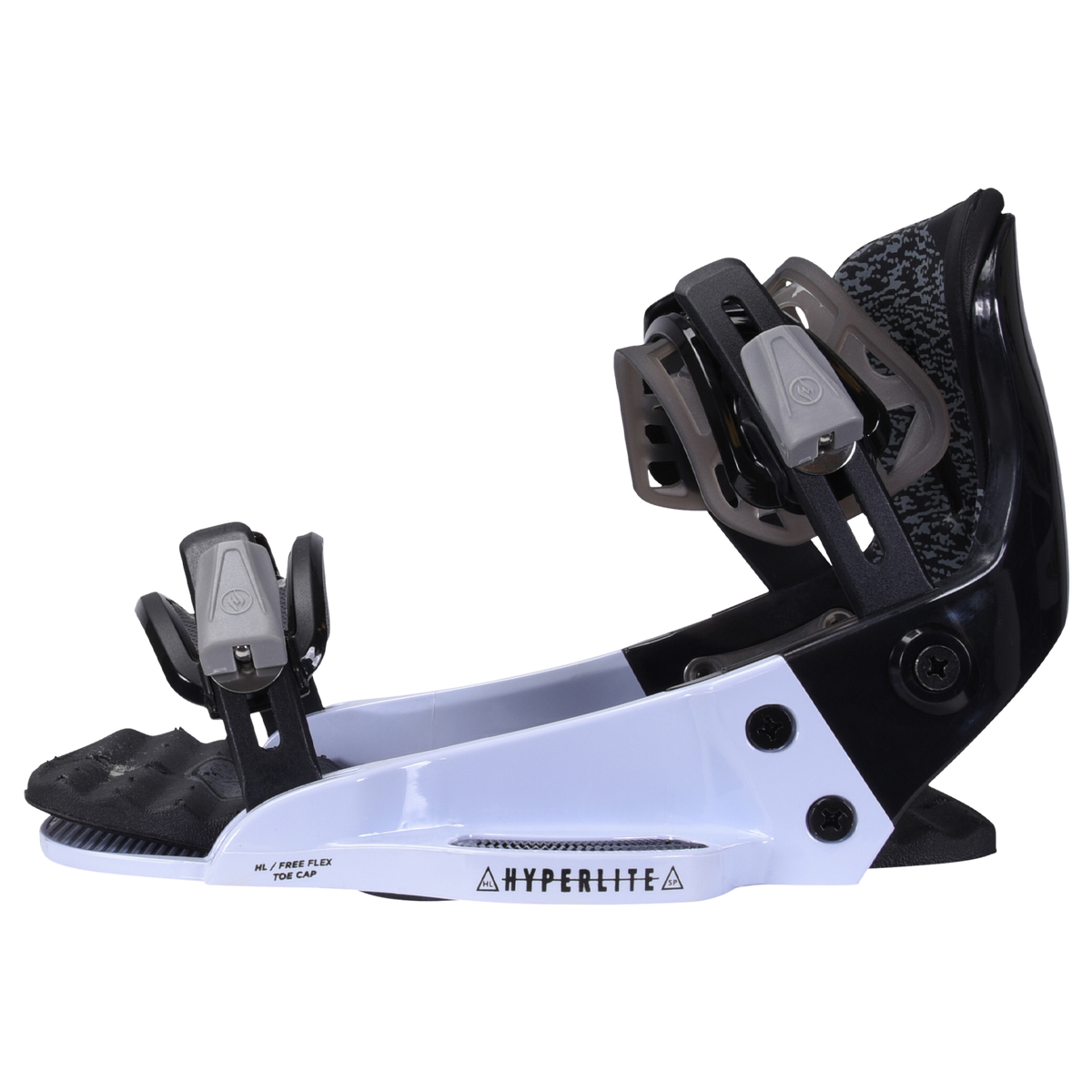 System Pro Binding in black and white with G6 Chassis and adjustable straps.