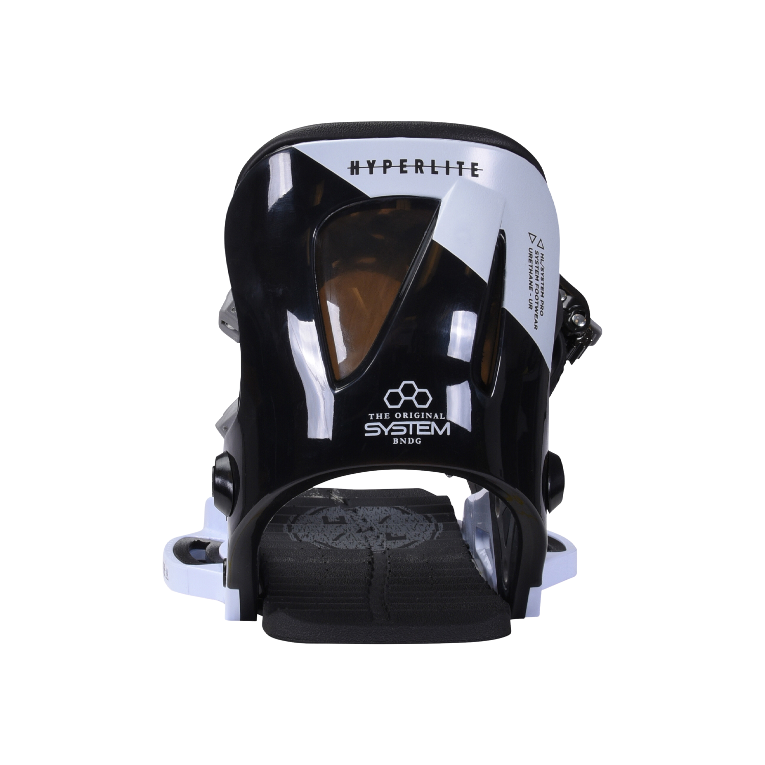 Ultralight System Pro Binding with logo, strap system, and urethane highback.