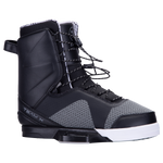 Black/gray Team X Binding, white sole, lacing, Fusion Plate System.