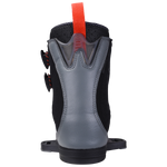 Grey and black boots with a red tab, black sole, and Ultra Binding.