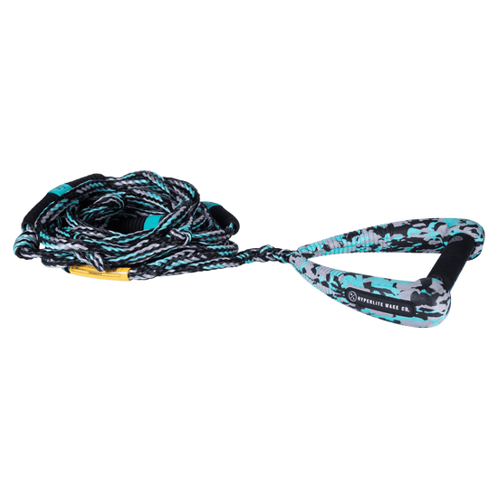 25' Arc Surf Rope w/ Handle Teal & Grey