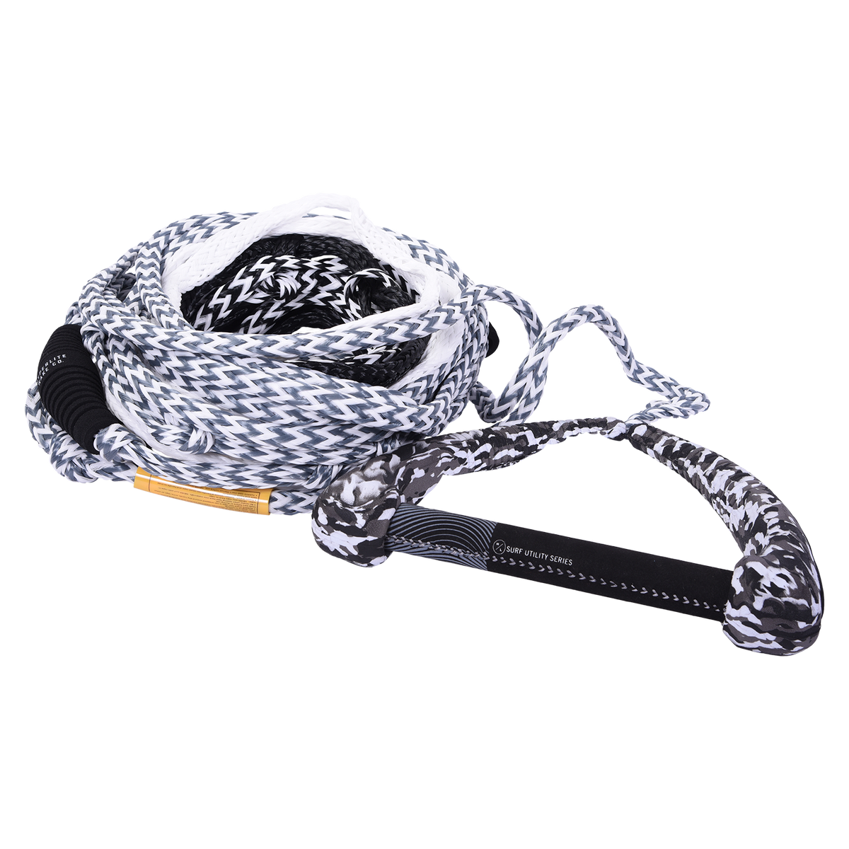 77.5 Foil Surf Rope in black/white with handle.