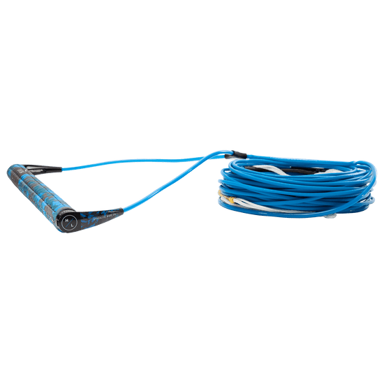 SG Handle w/ X-Line - Blue jump rope, black and blue, neatly coiled.