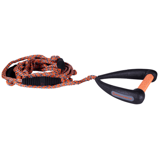 25' Pro Surf Rope w/ Handle Black & Orange