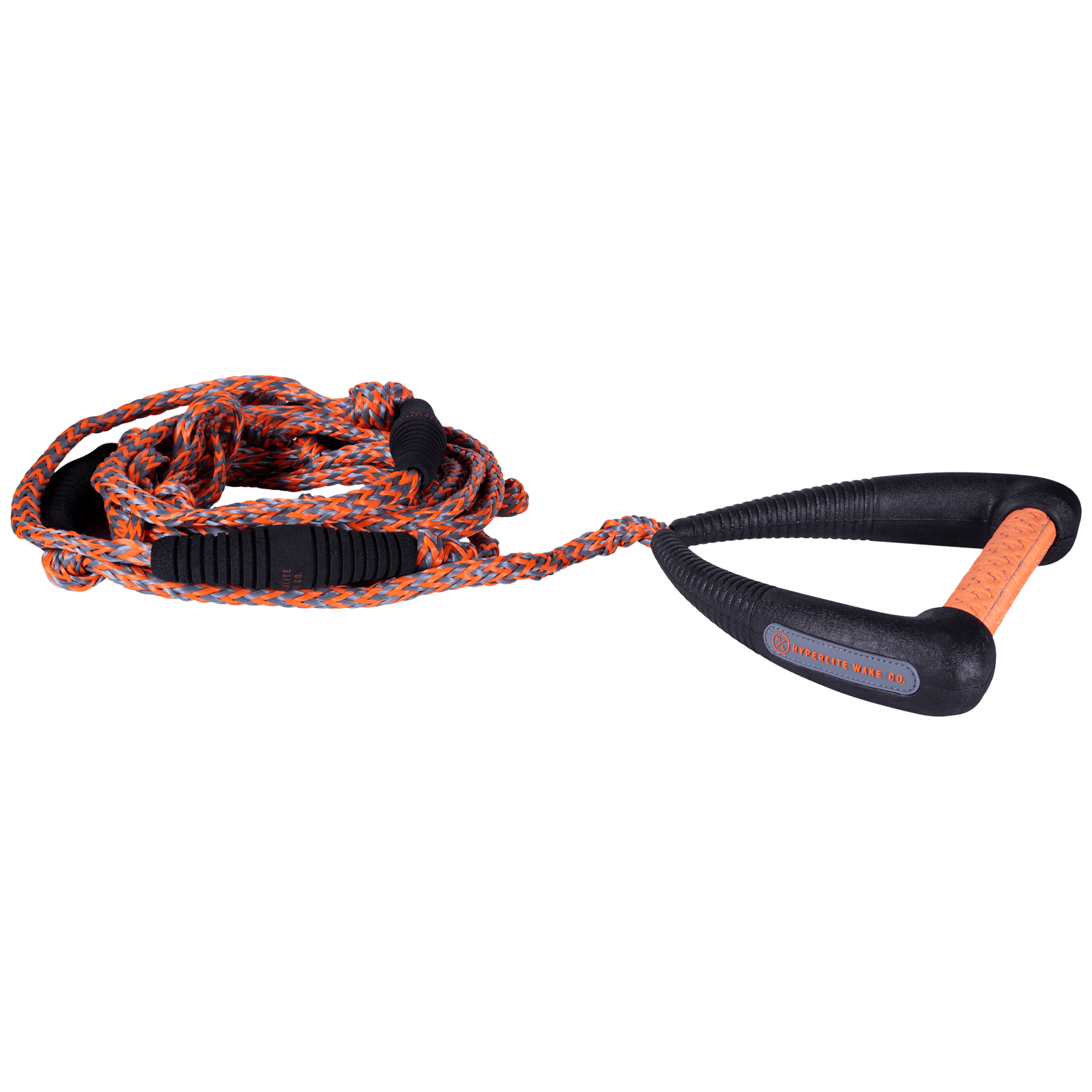 25 Pro Surf Rope w/ Handle in Black & Orange, featuring oversized foam endcaps.
