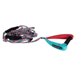 25 Pro Surf Rope w/ Handle Red & Teal with colorful handle and oversized foam endcaps.