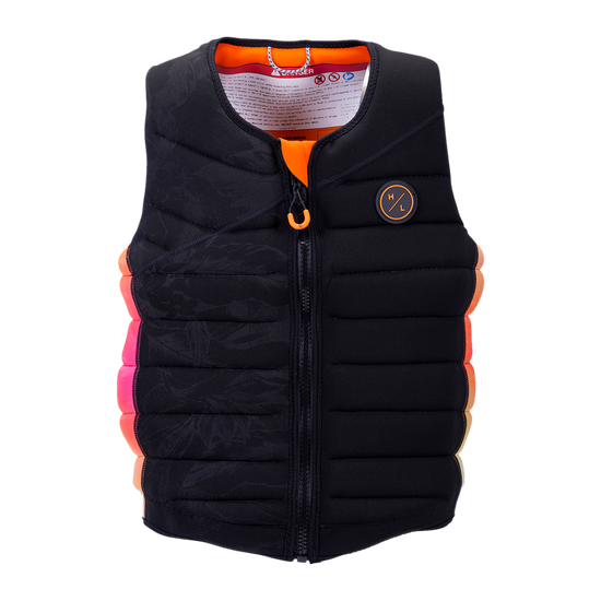 Cadence Jacket life vest has front zipper, circular logo, and ensures maximum mobility.