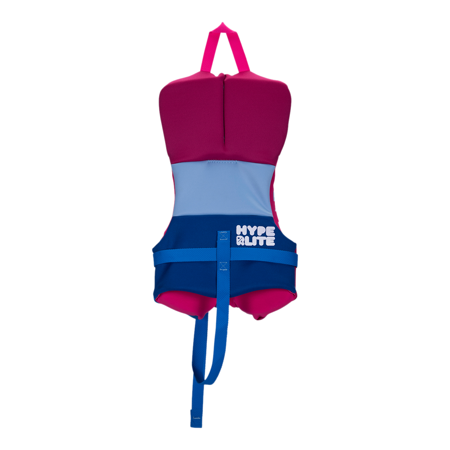 Girls Toddler Indy CGA Vest with pink, blue, and purple design, features a chest strap.