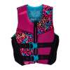 Girls Youth Indy - CGA Vest features a leopard print and blue buckles.